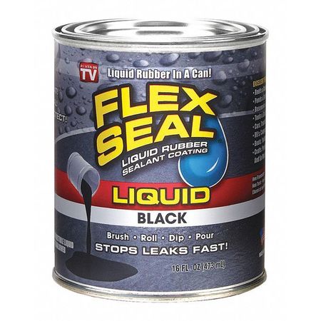 FLEX SEAL Liquid Rubber Sealant, Black, 16 oz. LFSBLKR16