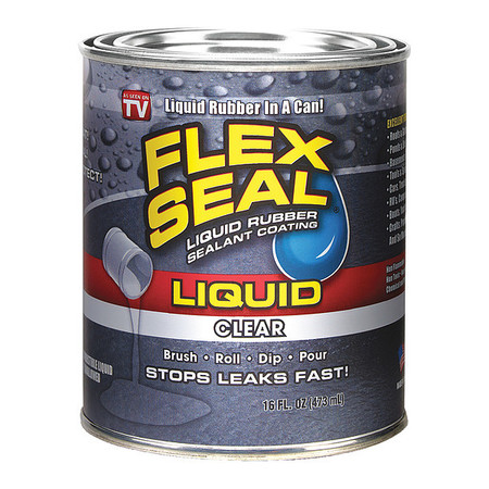 FLEX SEAL Liquid Rubber Sealant, Clear, 16 oz. LFSCLRR16