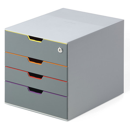 Varicolor 760627 125 92 Desk Storage 4 Drawer Box Locks Top Draw