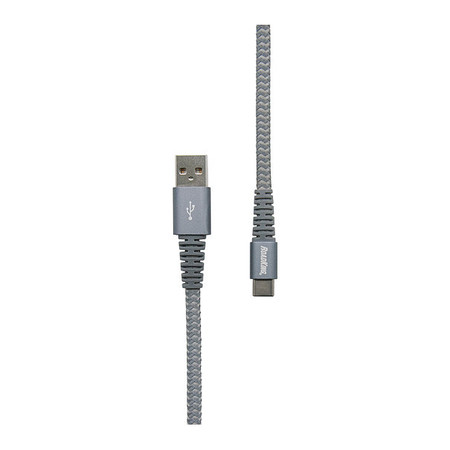ROADKING Hvy-Dty USB-C Chrg/Sync Cable, Slvr, 6 ft. RK06336