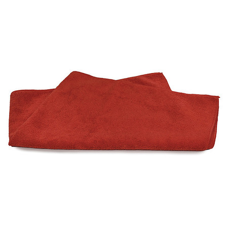R & R TEXTILE Microfbr Car/Hand Towel, Red, 16"x27", PK12 Z73031
