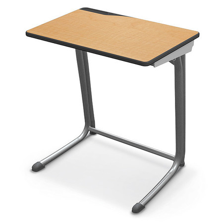 Essential Student Desk, 17-3/4" D, 25.63" W, 28-1/2" H, Maplewood, Laminate 89705