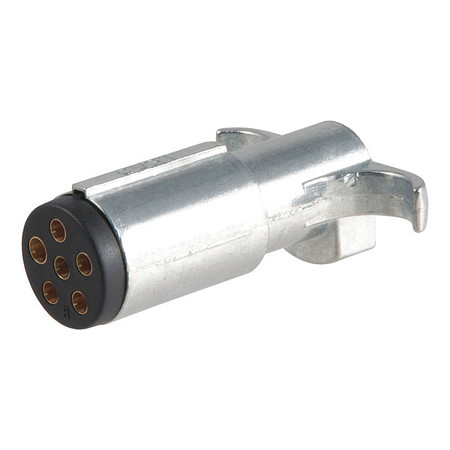 CURT Rnd 6-Way Cnnctr Plug, Trailer Side, 58080 58080