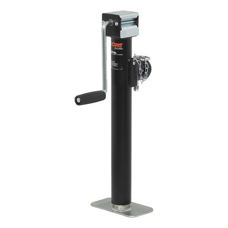 CURT Pipe-Mnt Swvl Jck w/Side Handle, 15" Trvl 25005