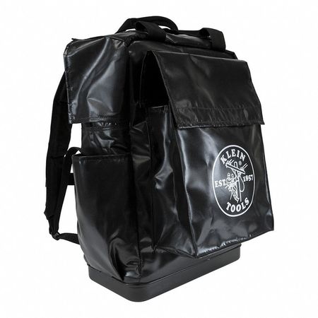 KLEIN TOOLS Backpack, Lineman Backpack Black, Black, 4 Pockets 5185BLK