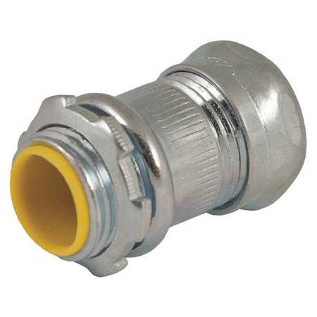 Raco Compression Connector, 2-1/8" L, Steel 2915