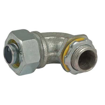 RACO Noninsulated Connector, 1-1/4 In., 90 Deg 3425