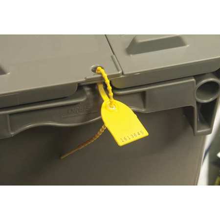 Tydenbrooks Adjustable Pull Tight Seal, 18 inch, Yellow, 7 Digits, PK50 V32011181-06-GRAI