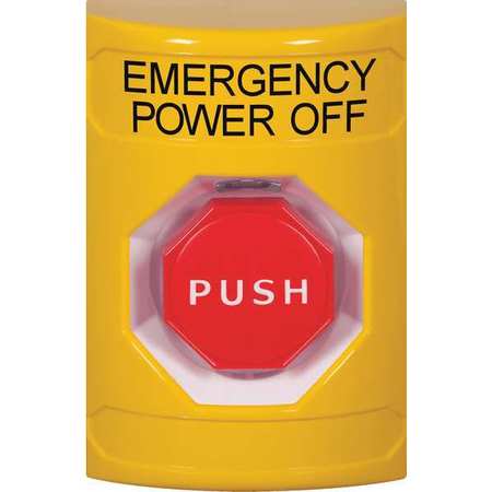 SAFETY TECHNOLOGY INTERNATIONAL Emergency Power Off Push Button, Painted SS2202PO-EN