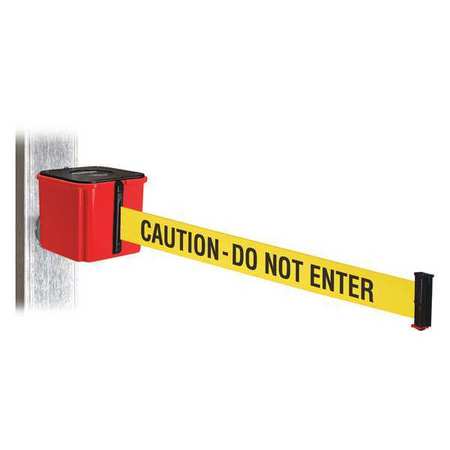 RETRACTA-BELT Belt Barrier, Powder Coated, 4-1/4" H, Red WH412RD20-CAU-MM