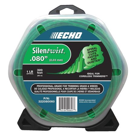 ECHO Trimmer Line, 320 ft. L, 0.080" Dia. 322080060