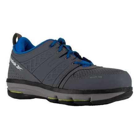 REEBOK Size 11-1/2 Men's Athletic Shoe Alloy Work Shoe, Gray/Blue RB3604