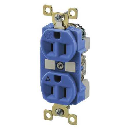 ZORO SELECT Receptacle, 15 A Amps, 125V AC, Flush Mount, Standard Duplex Outlet, 5-15R, Brown BRY5262IGB