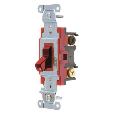 ZORO SELECT Wall Switch, 20A, Red, 3-Way Type, Toggle 4903BRED