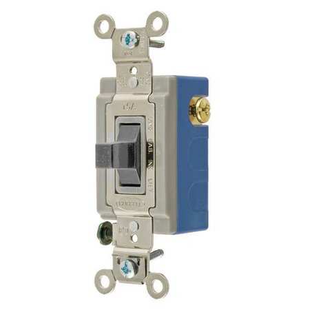 ZORO SELECT Wall Switch, 15A, Gray, Toggle, 1/2 to 2 HP 4821GRY