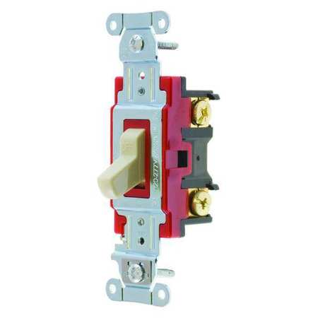 ZORO SELECT Wall Switch, Ivory, 1-Pole Type, 1 to 2 HP 4901BI