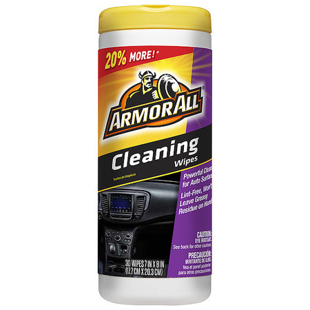 Armor All Cleaning Cloth, Automotive Solvent Wipe, Multi-Surface Interior Cleaner, 30 ct Container Size 17497C