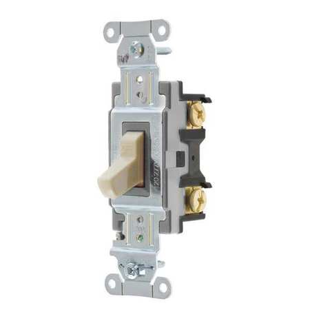 ZORO SELECT Wall Switch, 20A, Ivory, Toggle, 120/277VAC CSB120BI