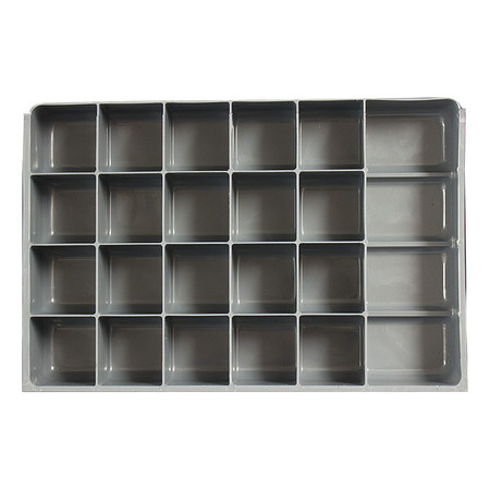Durham Mfg Compartment Drawer Insert with 21 compartments, Polypropylene, 2" H x 13-3/8 in W 229-95-21-IND