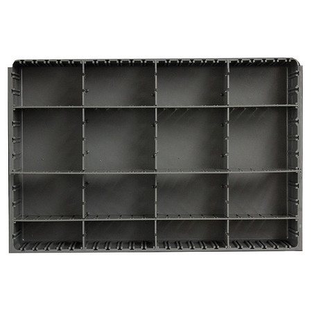 DURHAM MFG Compartment Drawer Insert with 6 compartments, Polypropylene, 3" H x 18 in W 124-95-EXL-IND