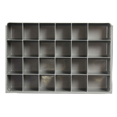 Durham Mfg Compartment Drawer Insert with 24 compartments, Polypropylene, 2" H x 13-3/8 in W 229-95-24-IND