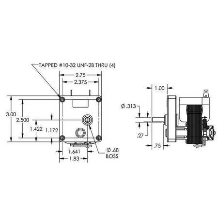 Dayton AC Gearmotor, 30.0 in-lb Max. Torque, 5.8 RPM Nameplate RPM, 230V AC Voltage, 1 Phase 52JE18