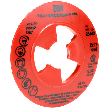 3M Disc Pad Ribbed Face Plate, 13,300 rpm 28443