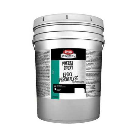 Krylon Industrial Paint, White, Semi-gloss, 5 gal, 350 to 400 sq ft/gal K000Z7231-20