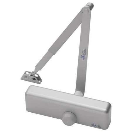 ZORO SELECT Manual Hydraulic GAV 1101 Door Closer Heavy Duty Interior and Exterior, Silver 1101BFCOV x 689 GAV