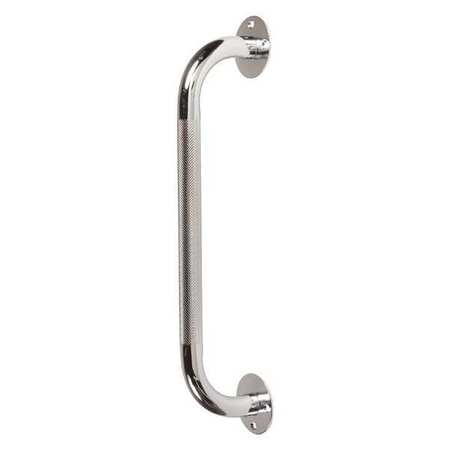 Healthsmart 16" L, Knurled, Steel, Grab Bar, Chrome plated 521-1570-0616HS