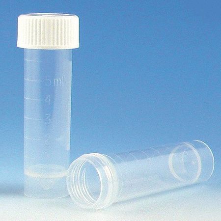 GLOBE SCIENTIFIC Transport Tube, 5mL, 56mm L, PP, PK1000 6101R