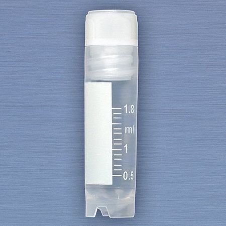 GLOBE SCIENTIFIC Cryogenic Vial, 12.5mm Dia, Clear, PK500 3002