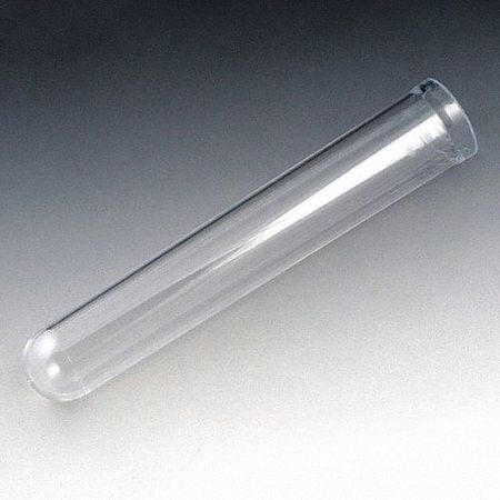 GLOBE SCIENTIFIC Test Tube, 14mL, 100mm L, PS, PK1000 110182