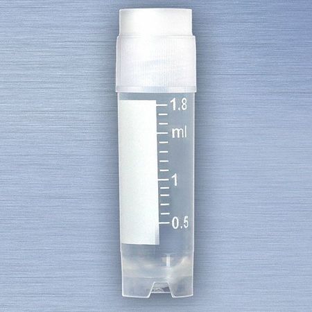 GLOBE SCIENTIFIC Cryogenic Vial, 47mm H, Clear, PK500 3012