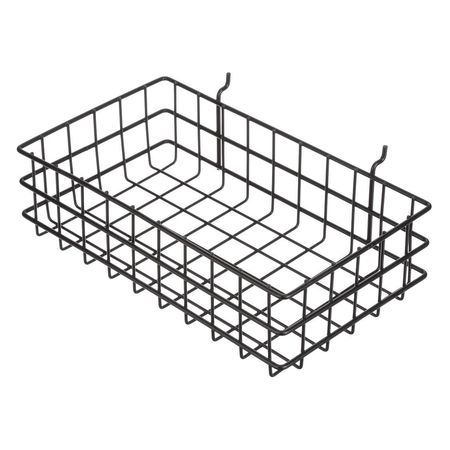 Marlin Steel Wire Products Black Rectangular Storage Basket, Steel 923-01