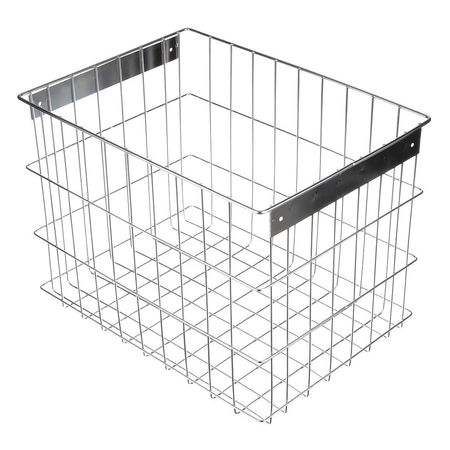 Marlin Steel Wire Products Silver Rectangular Storage Basket, Stainless Steel 00344003-31