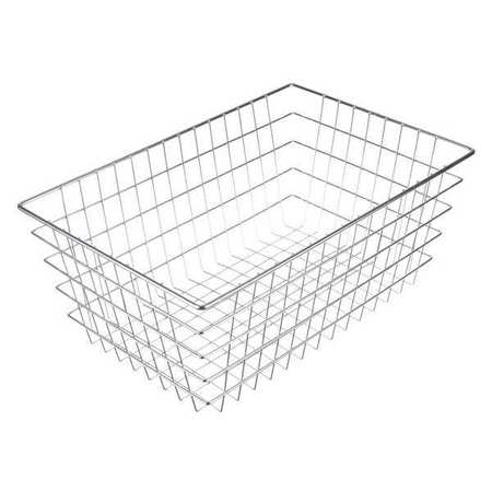 Marlin Steel Wire Products Silver Rectangular Storage Basket, Steel 155-12