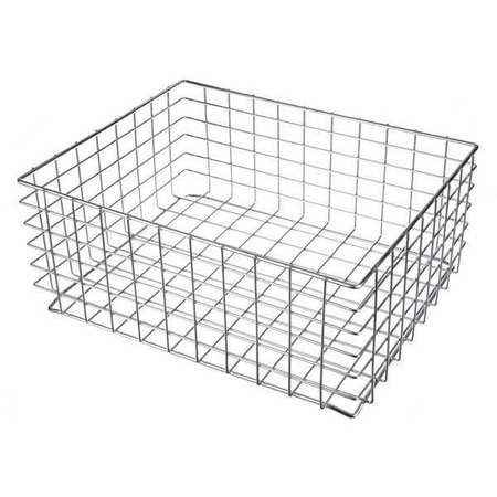 Marlin Steel Wire Products Silver Rectangular Storage Basket, Steel 167-12