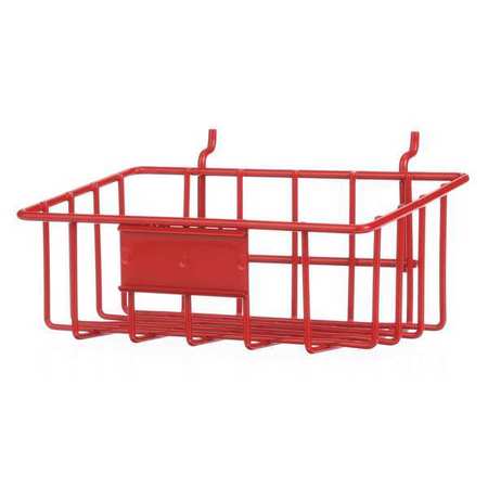 Marlin Steel Wire Products Red Rectangular Storage Basket, Steel 920-05