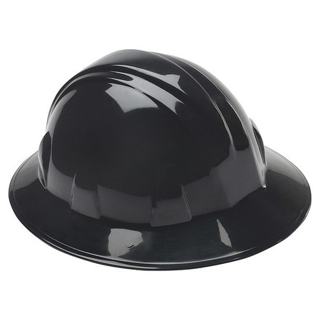 Condor Full Brim Hard Hat, Type 1, Class E, Ratchet (4-Point), Black 52LD07