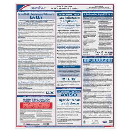 COMPLYRIGHT Federal Applicant Area Poster, Spanish E0076S
