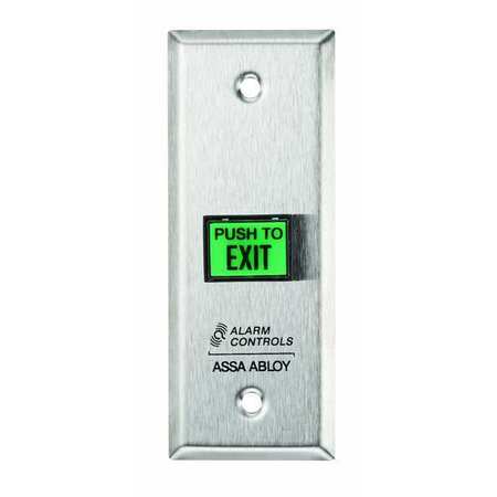 Alarm Controls Exit Button, Narrow, Stainless Steel TS-9