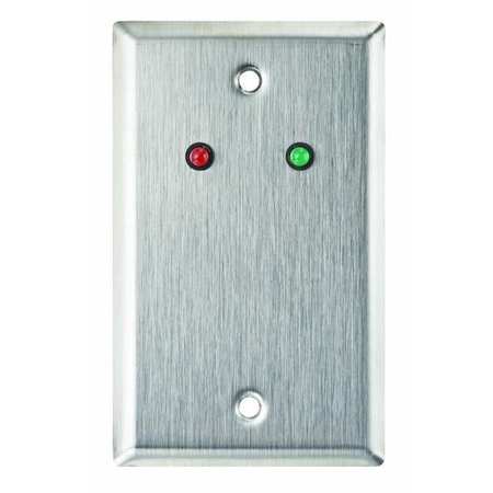 ALARM CONTROLS Wall Plate, Single Gang, Stainless Steel RP-09