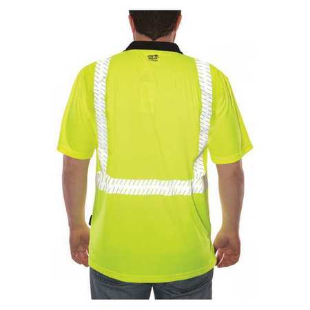 Tingley Job Sight Polo Shirt, Size 4XL, Hi-Vis Green/Yellow S74022