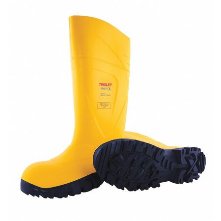 TINGLEY Size 8 Men's Steel Rubber Boot, Yellow 77253