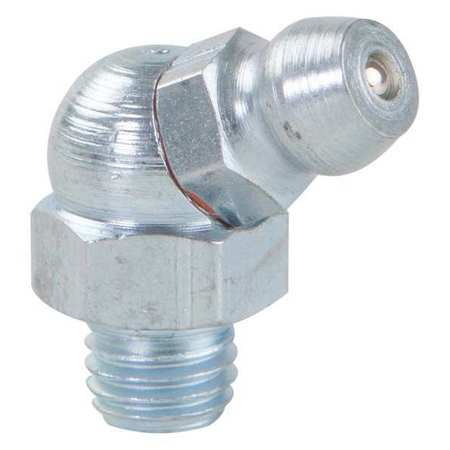 WESTWARD Grease Fitting, 65 Deg., Stl, 47/64" L, PK10 52NZ50