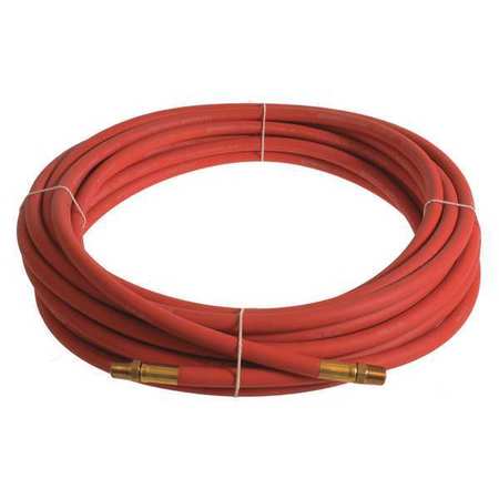 Continental 1/4" x 100 ft EPDM Coupled Air Hose 250 psi Red HZR02525-100-11-G