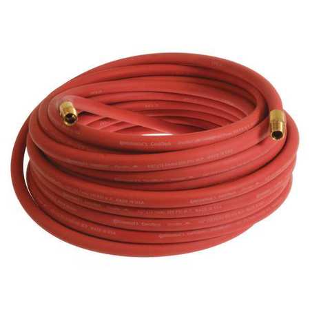 Continental 1/2" x 100 ft EPDM Coupled Air Hose 250 psi Red HZR05025-100-11-G