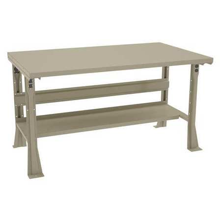 Tennsco Workbench, Steel, 60" W, 36" D WB-1-3660S/S-60