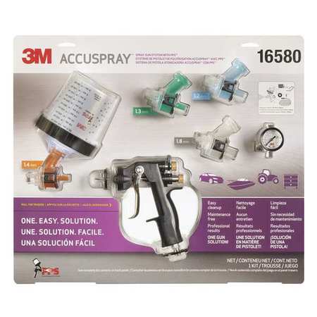 3M ACCUSPRAY Spray Gun Kit, Cup Capacity 20.3 oz. 16580